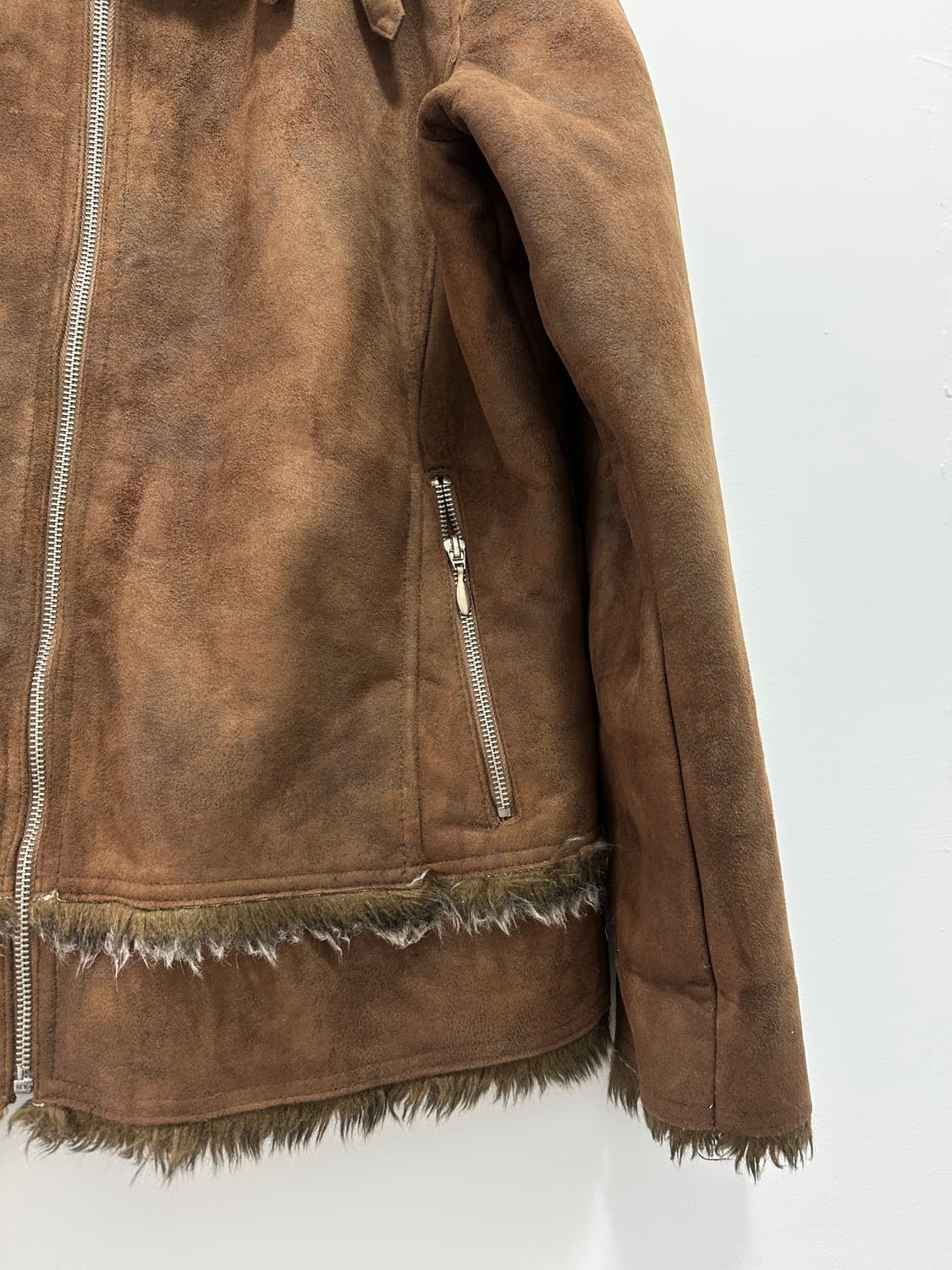 EVOLUTION brown fur trimming jacket  상품이미지4