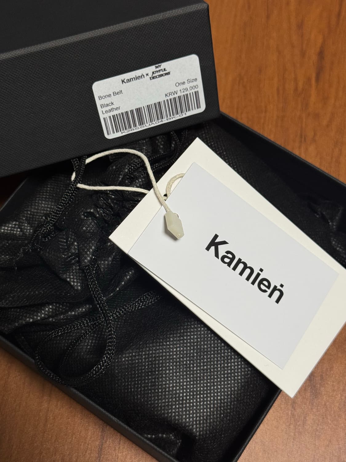 카미엔 x MJD BONE BELT BLACK 상품이미지2