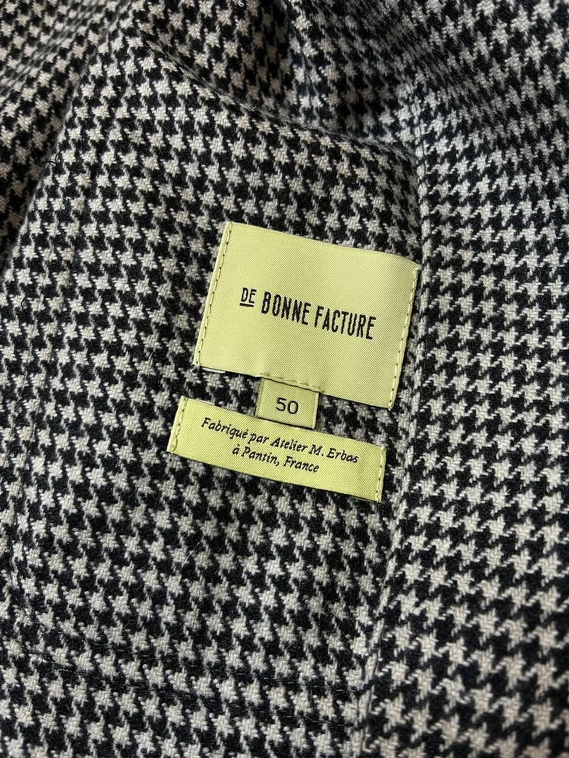 드본팩쳐 100% 캐시미어 하운드체크 프렌치 자켓 PN6362 상품이미지5