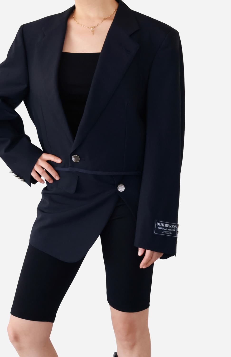 Burberry Wool Cropped Blazer & Bustier 상품이미지4