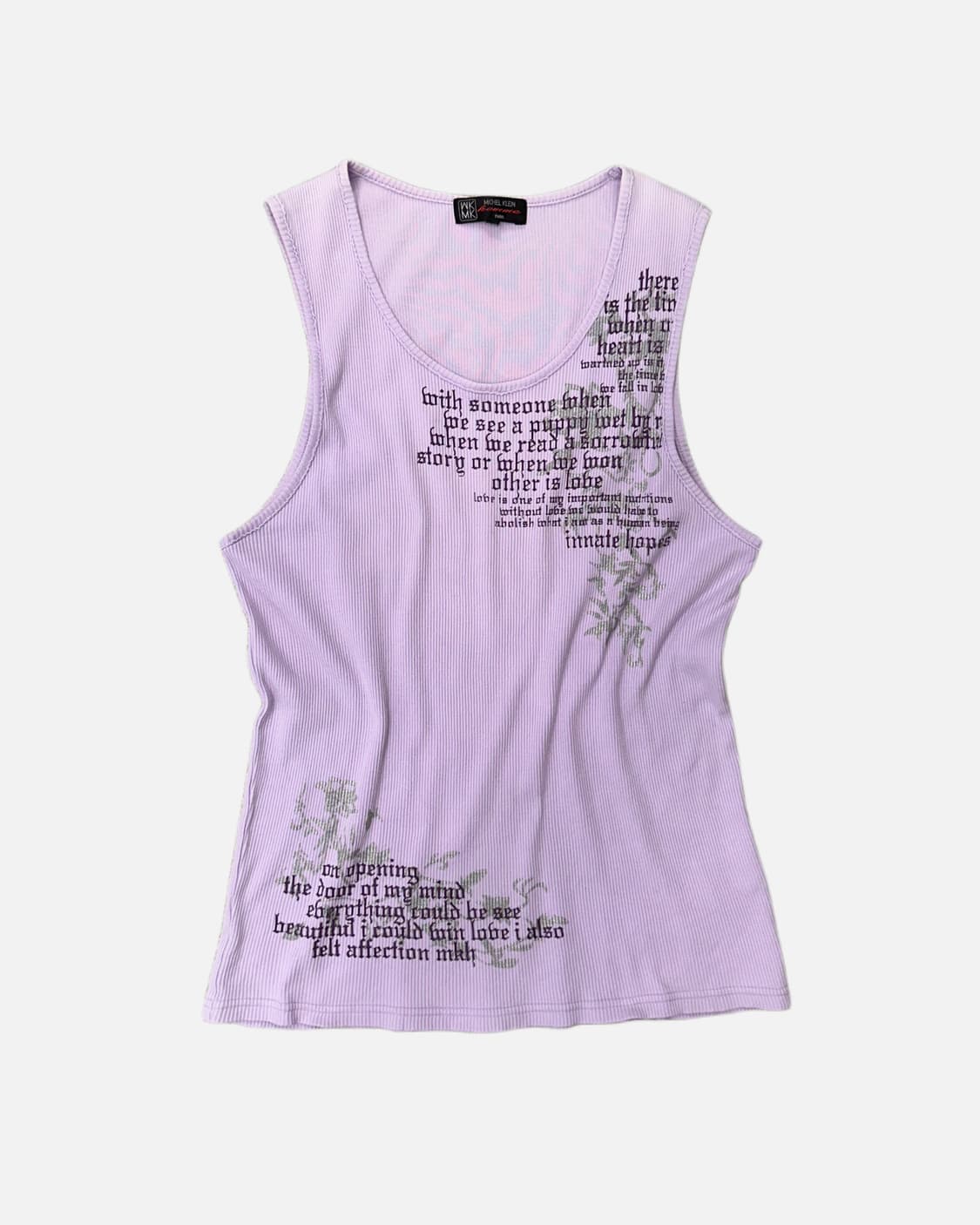 punk lettering ribbed sleeveless 상품이미지1