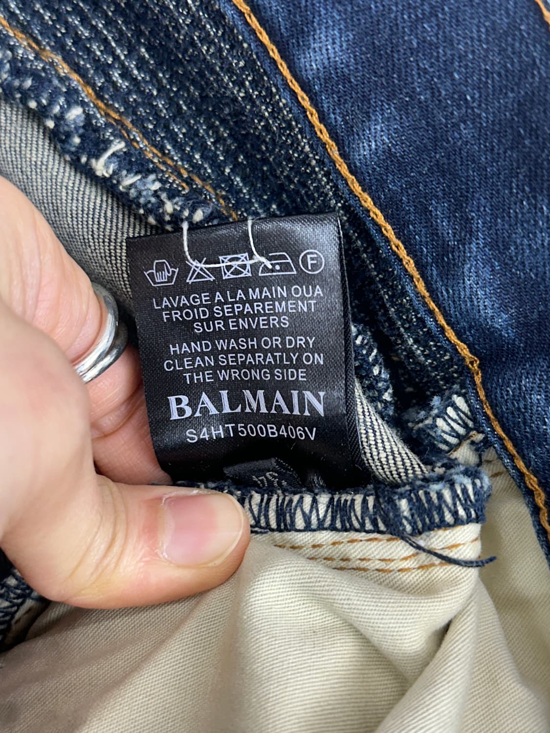 Balmain Patched Biker Distressed Jeans 상품이미지10