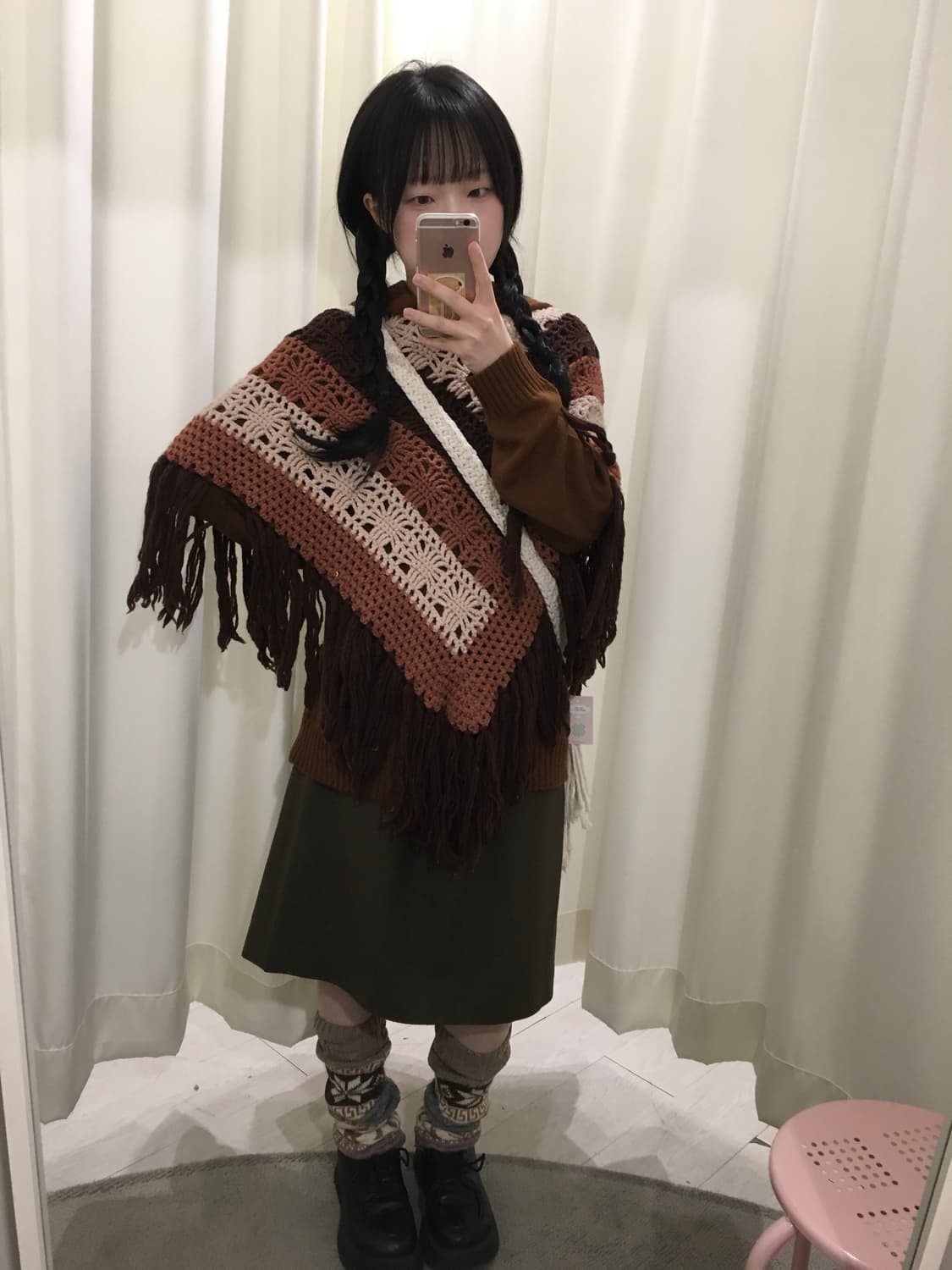 히피 모리 니트 후드 + 크로쉐 케이프 상품이미지4