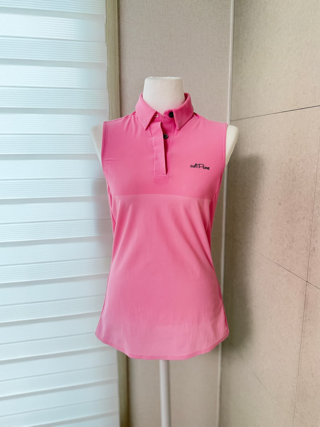 아디다스 골프 아디퓨어 핑크 민소매 나시 티셔츠 S 상품이미지5