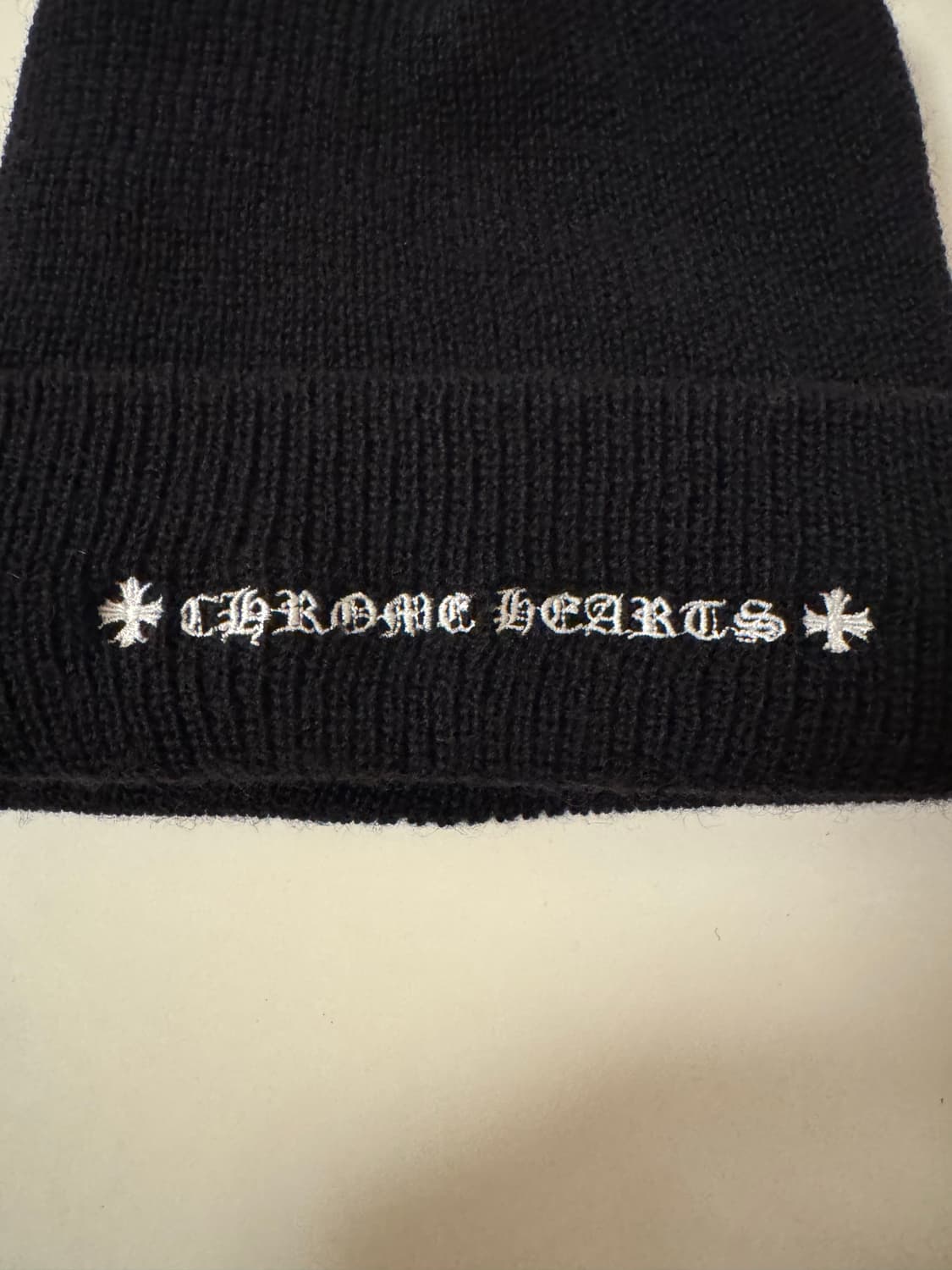 크롬하츠 울 비니 블랙 화이트 상품이미지4
