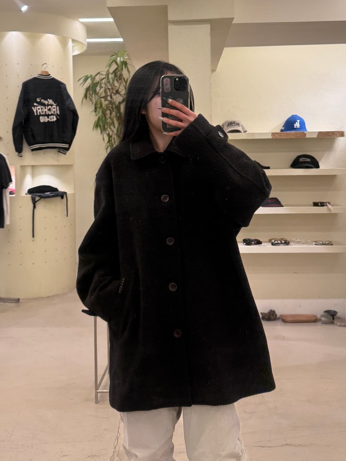 갤럭시 패턴 모직 코트 U657 상품이미지1