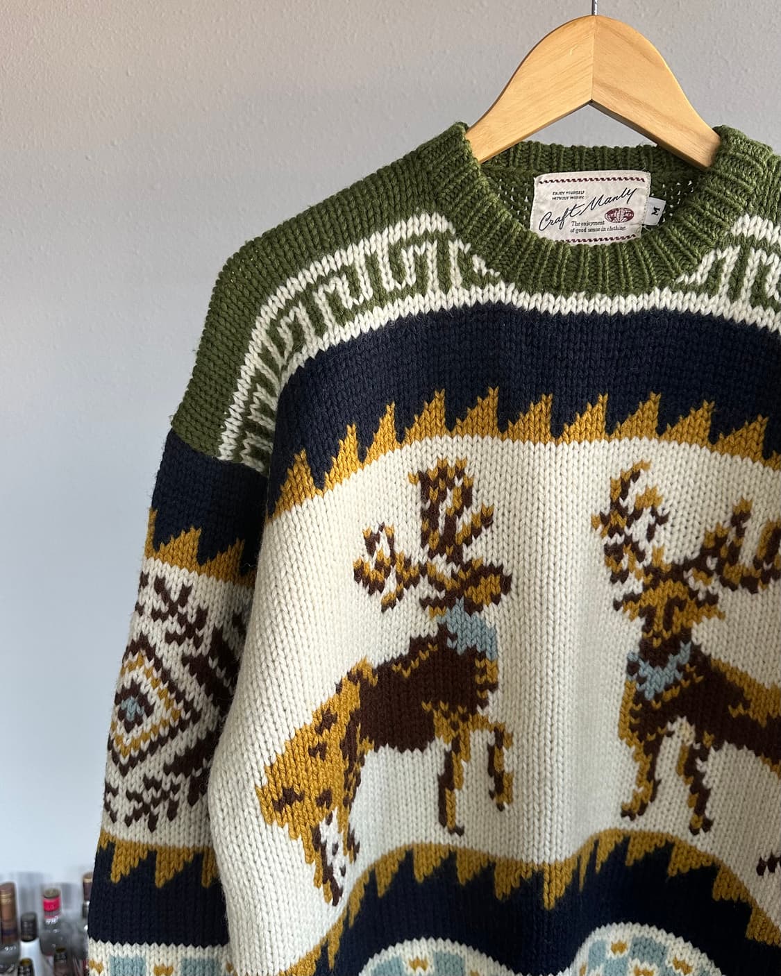 [L]CRAFT MANLY JPN 90s 코위찬 헤비울 니트 스웨터 상품이미지3