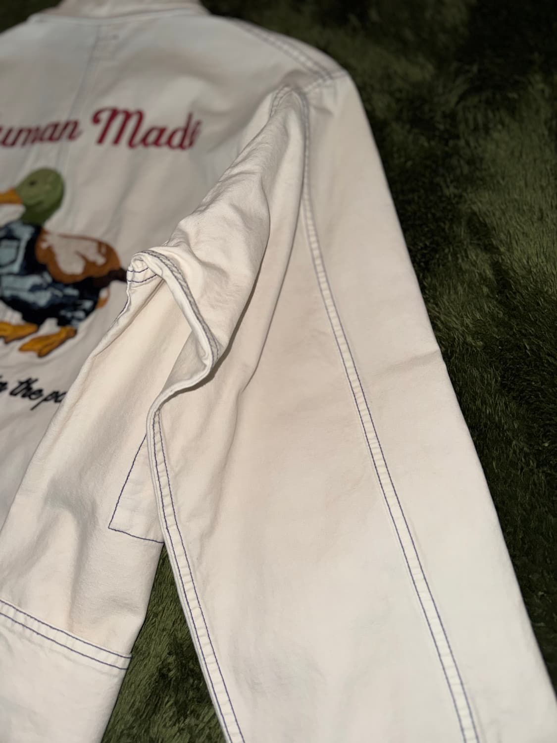 [L] 휴먼메이드 가먼트 다잉 커버올 자켓 오프화이트 상품이미지3