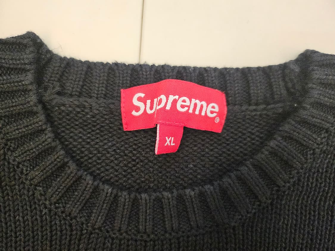 슈프림 백로고 스웨터 XL 상품이미지3