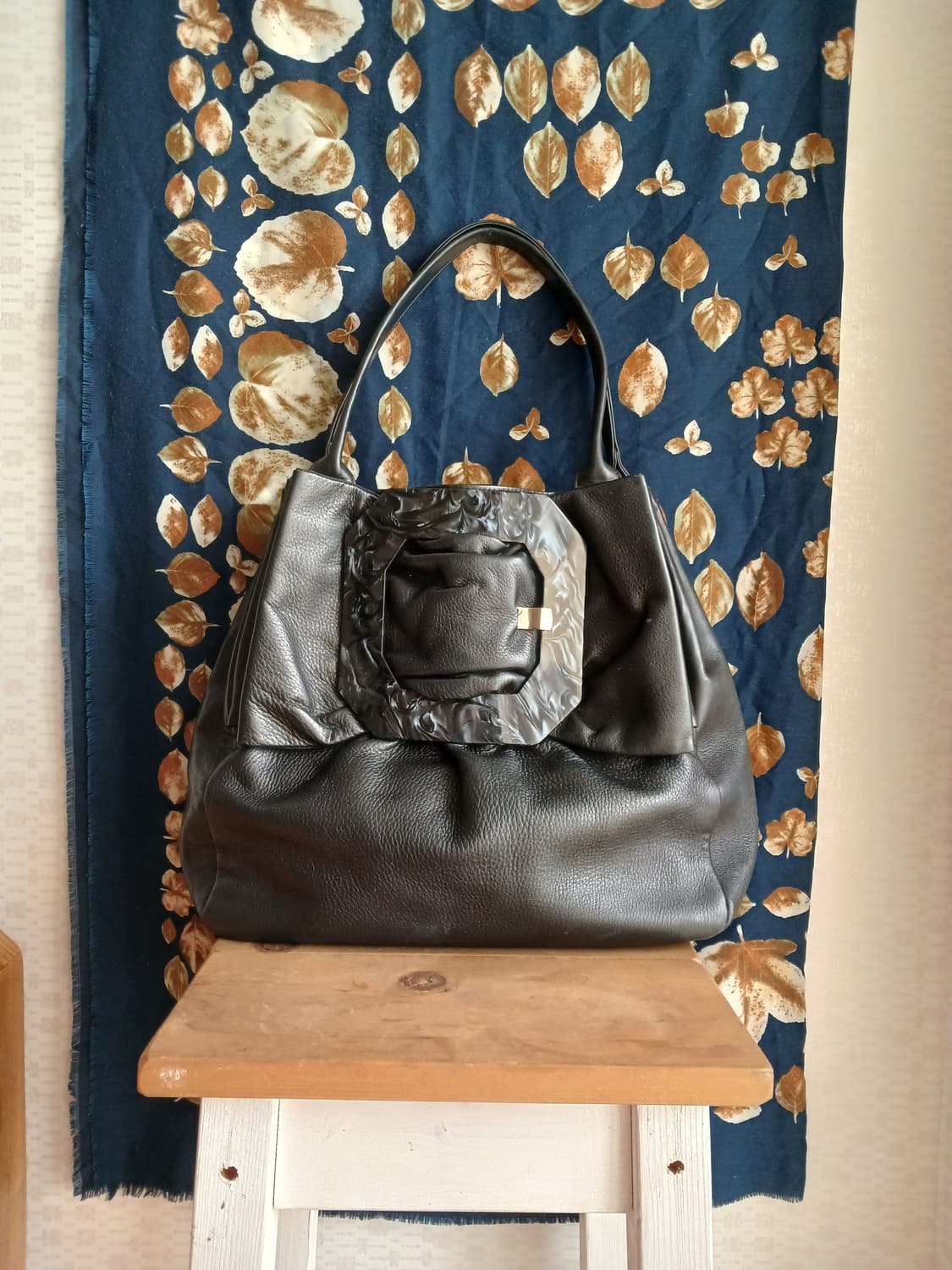 machiko jinto 일본브랜드의 블랙가죽가방  상품이미지1