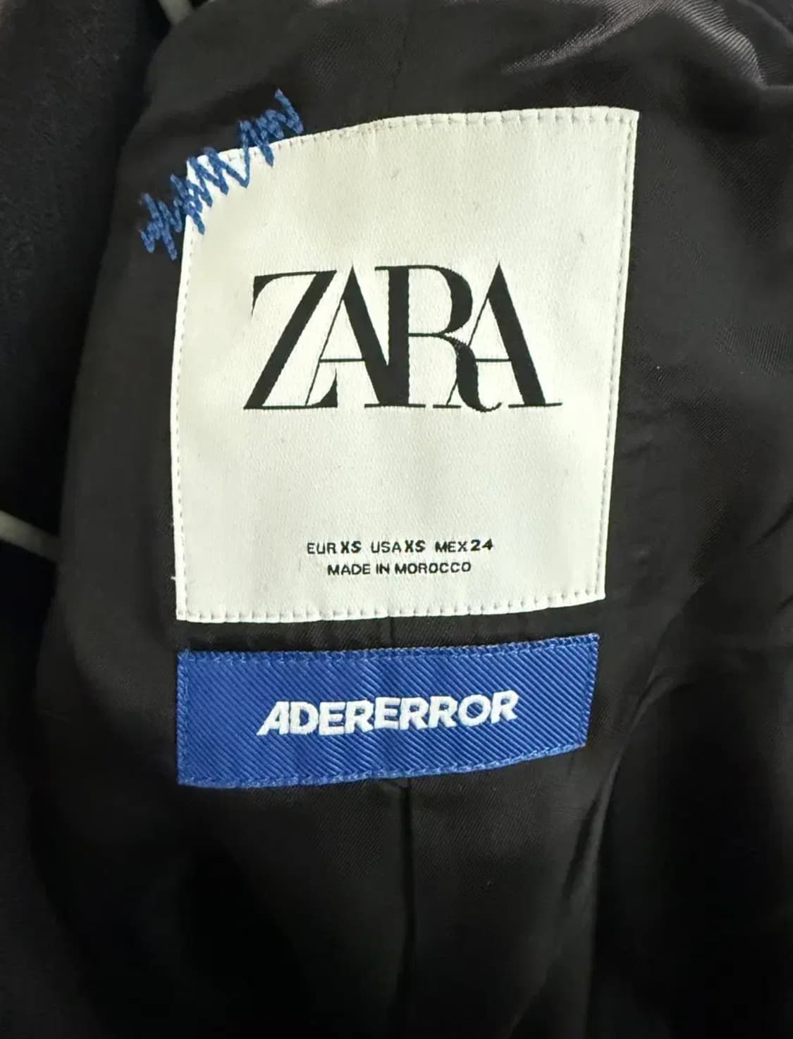 자라 아더에러 울 블렌드 오버사이즈 블랙 코트 XS 상품이미지5