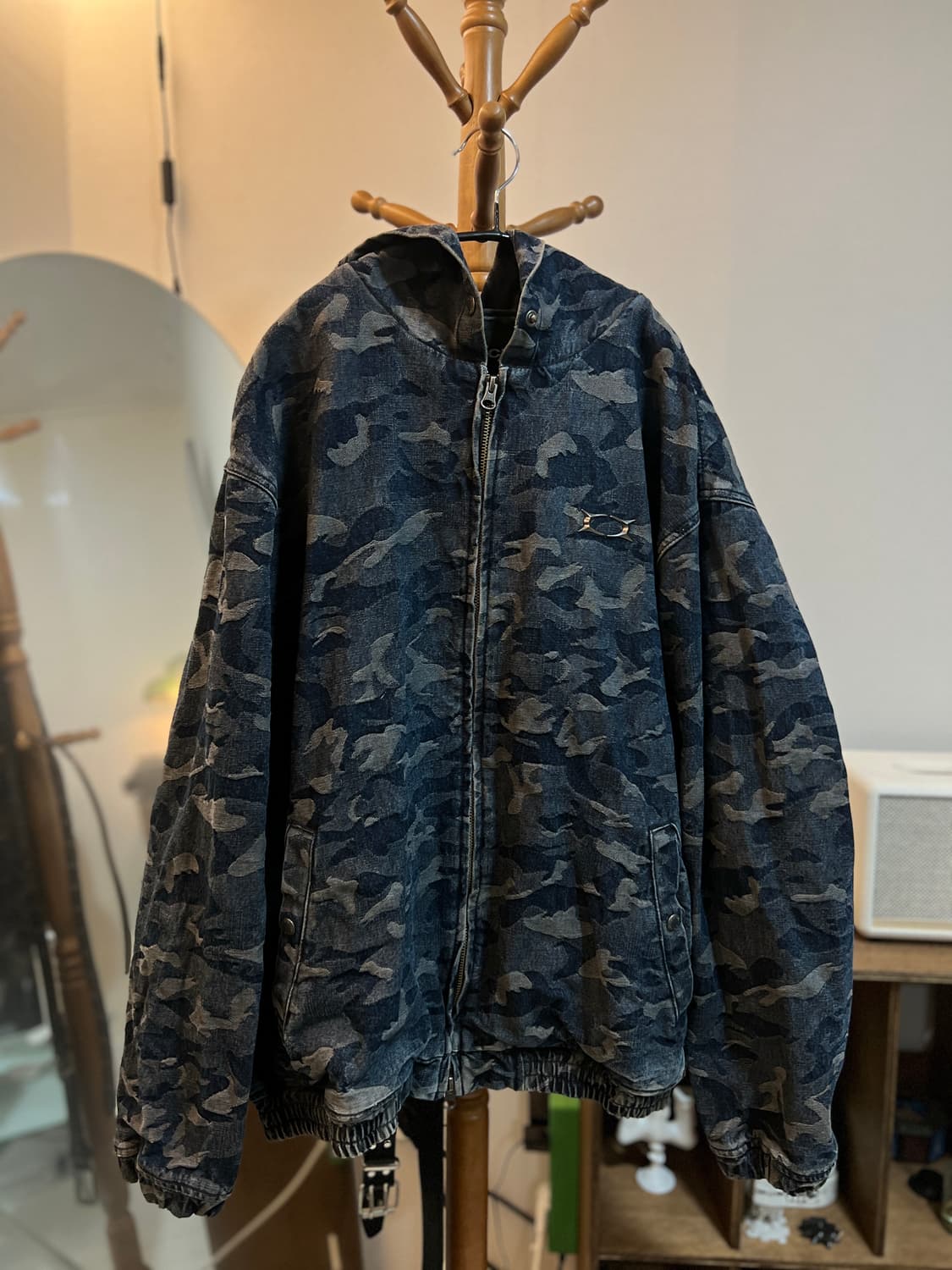 크리틱 데빌이어 카모 데님집업 블루블랙 상품이미지3