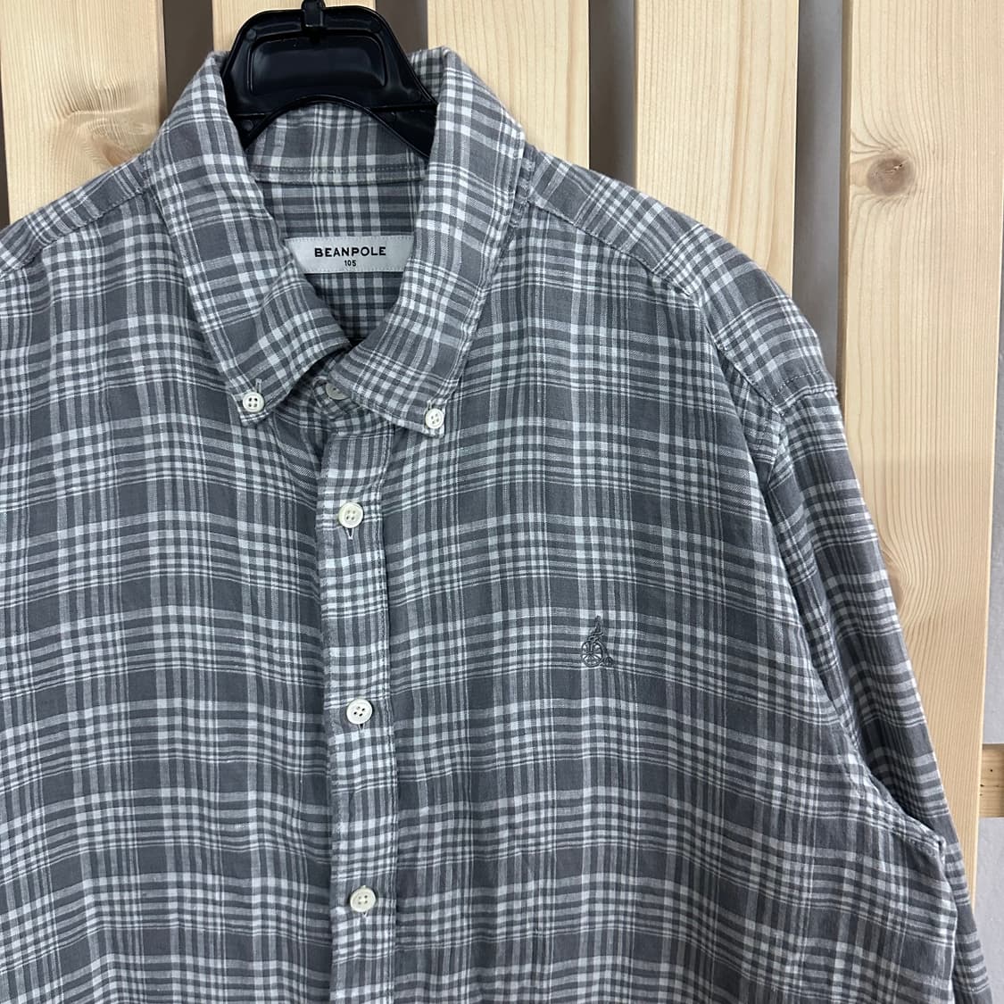 (XL) 빈폴 체크 남방 셔츠 그레이 상품이미지3