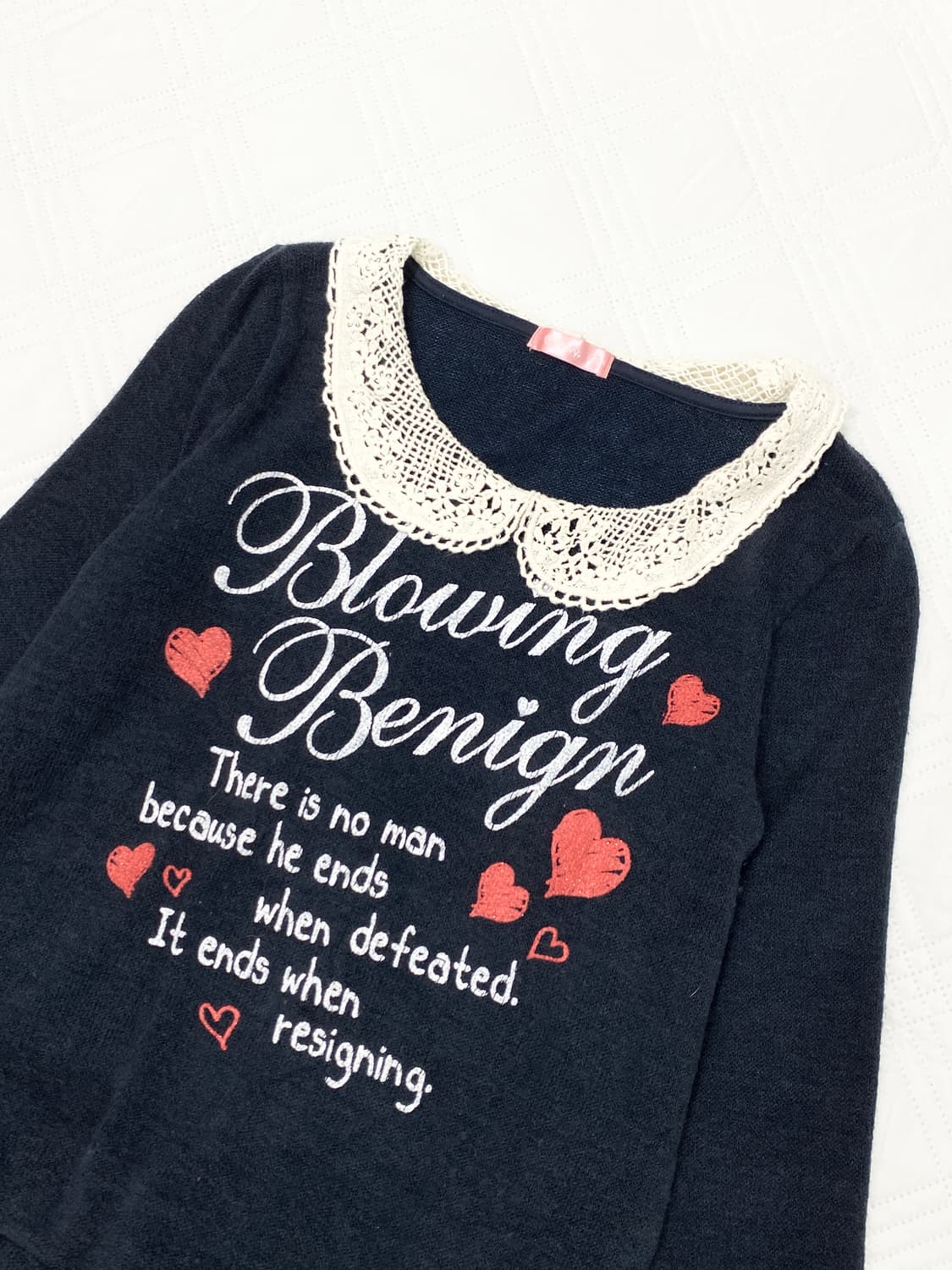 ꒰ঌ 조지후쿠 딥네이비 로걀 탑 ໒꒱ 상품이미지4