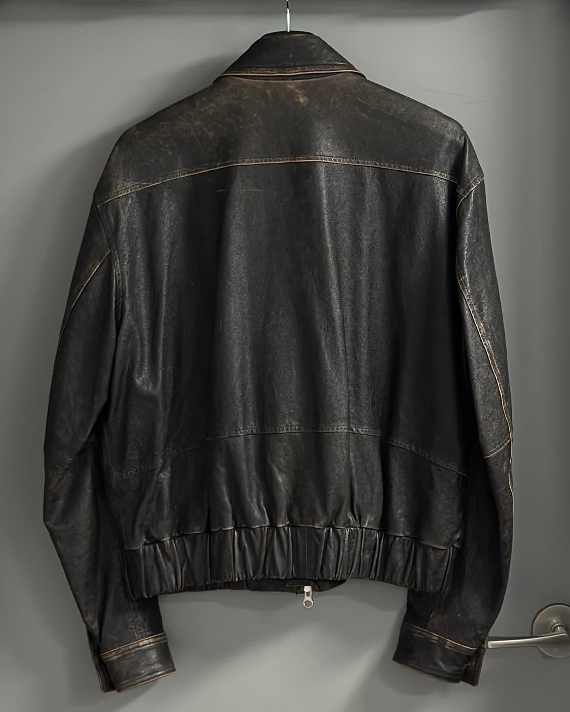 [OS] 호이테 크랙 리얼 양가죽 레더자켓 상품이미지3