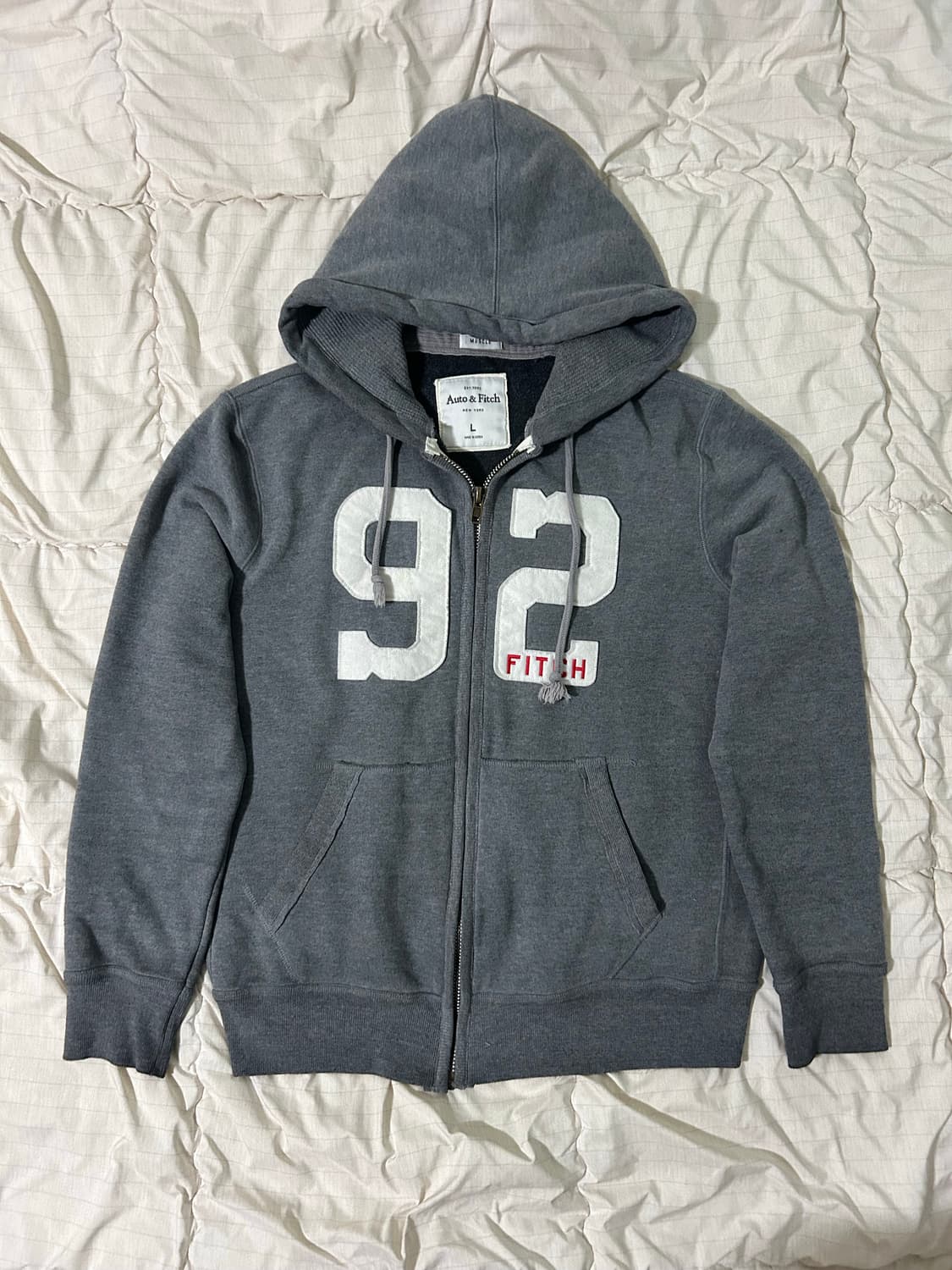 아베크롬비 92 패치 그레이 후드집업 상품이미지2