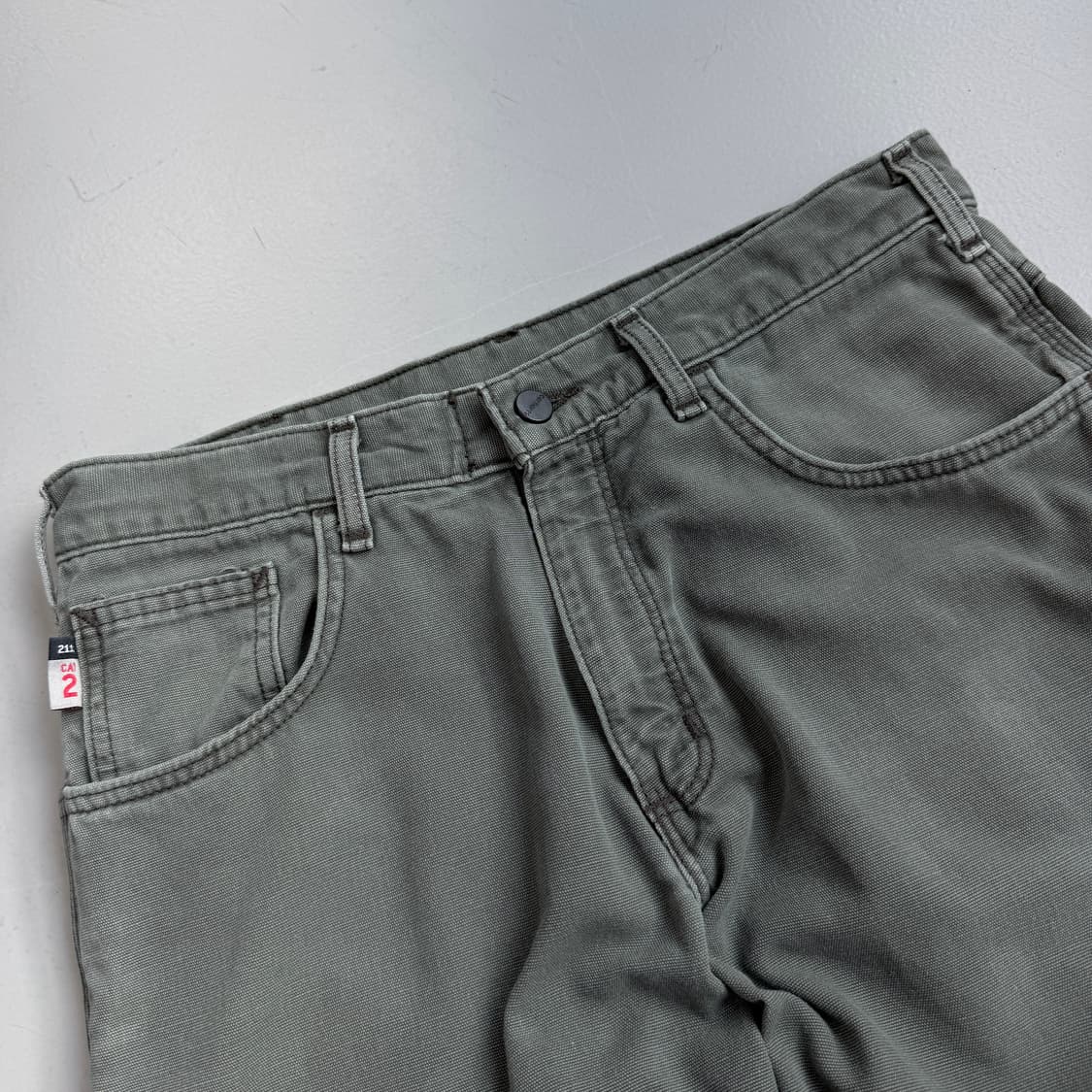 칼하트 OG 모스그린 카펜터 와이드 워크팬츠 상품이미지4