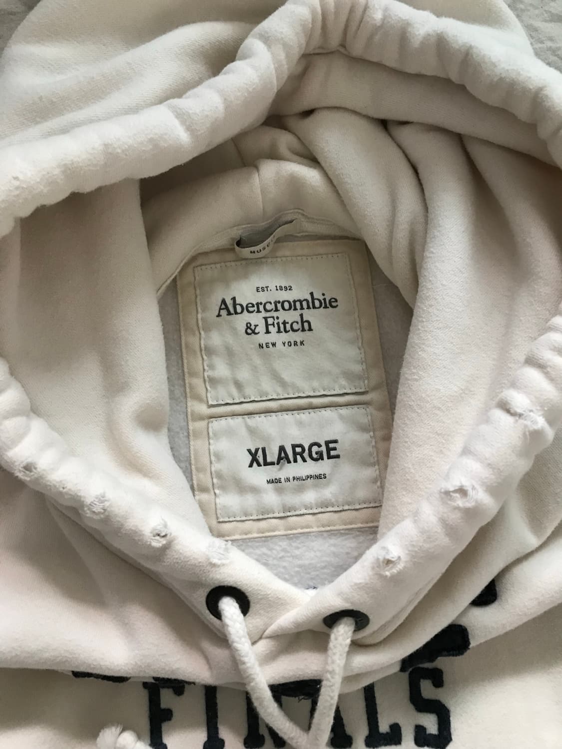 아베크롬비 자수로고 화이트 후드티 상품이미지7