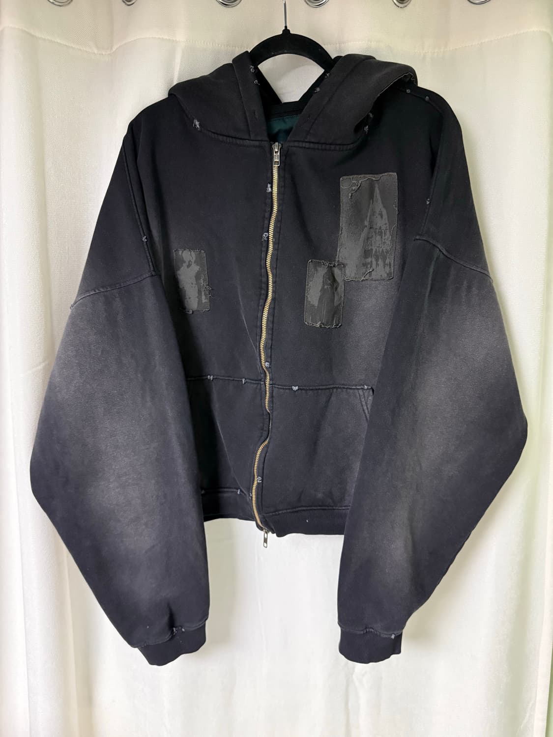 언더마이카 멀티 프린팅 패치 후드집업 상품이미지4