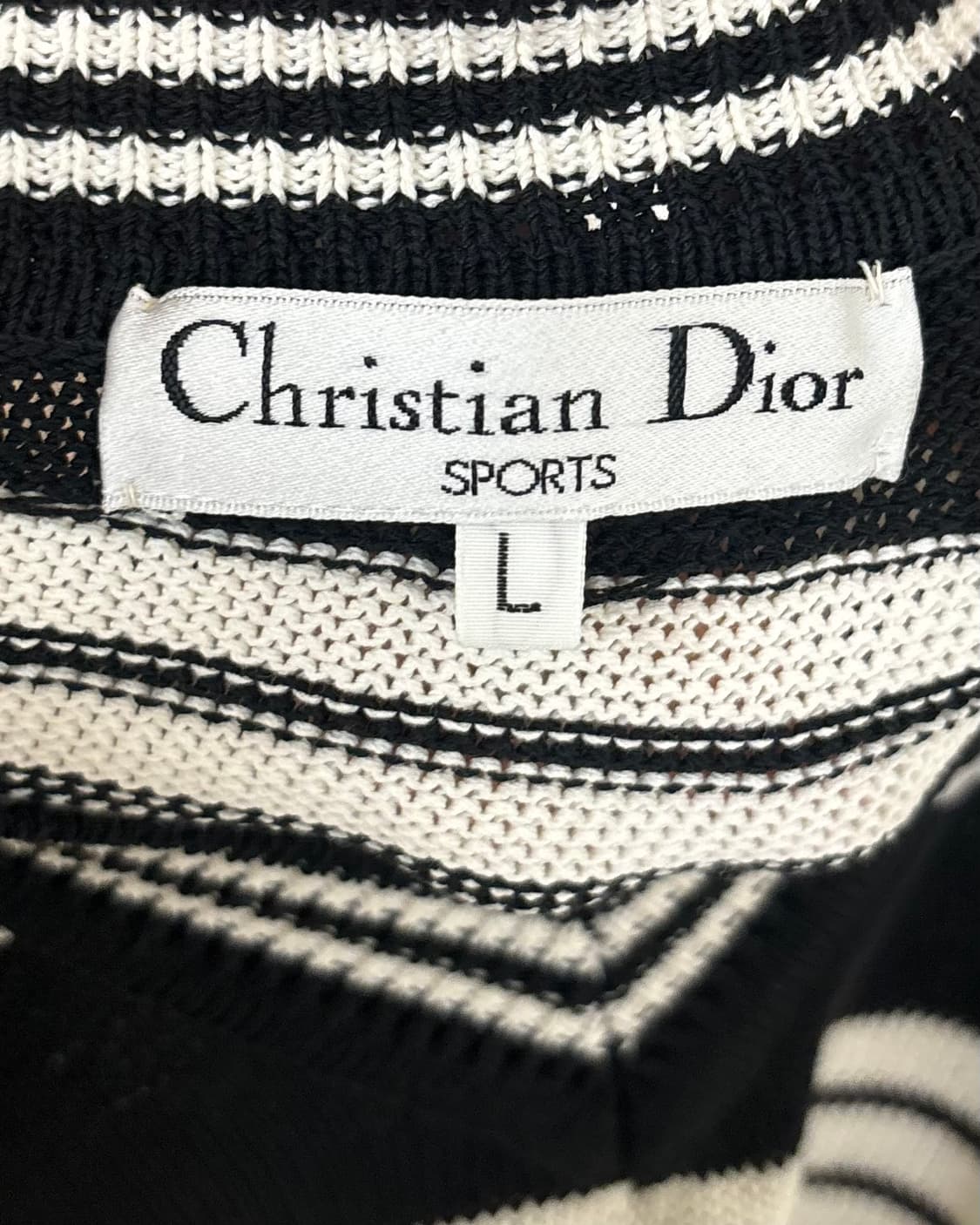 디올 스포츠 블랙 앤 화이트 스트라이프 니트 베스트 상품이미지7