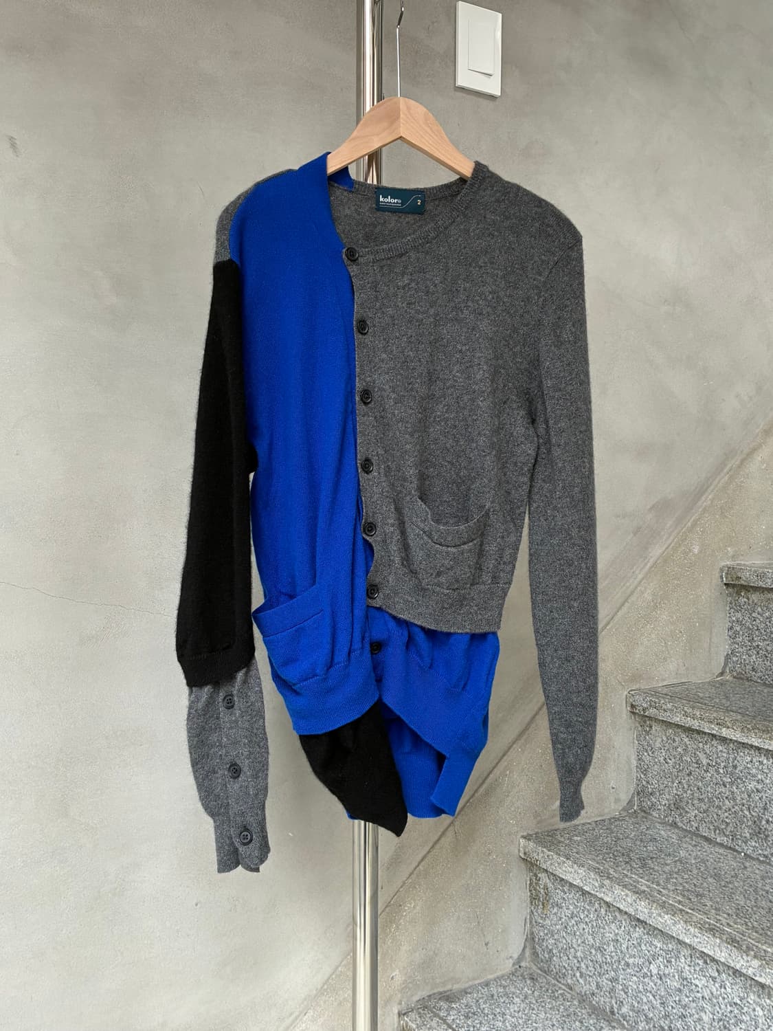 컬러 kolor 도킹 가디건 상품이미지1