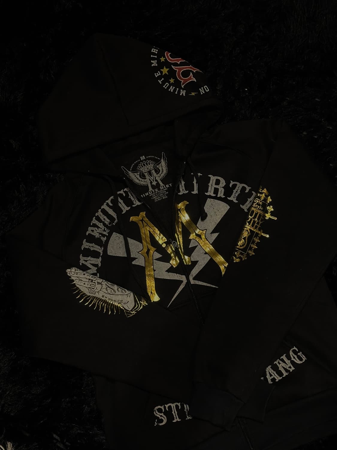 skull-printed hooded zip-up 상품이미지3