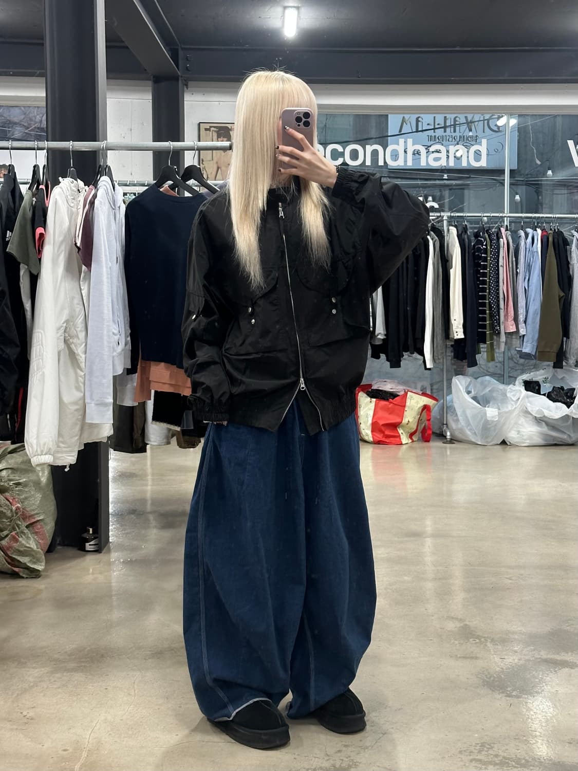 빈티지 나일론 투웨이 넥버클 워크자켓 상품이미지2