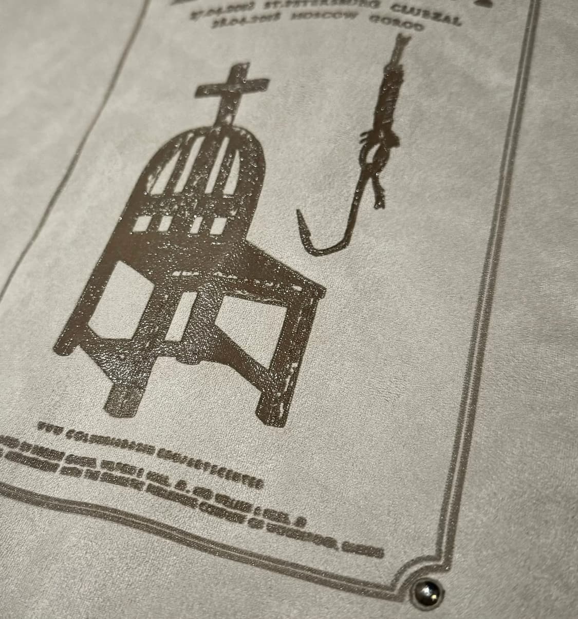 Ivory Ruin Print Leather Jacket 상품이미지3