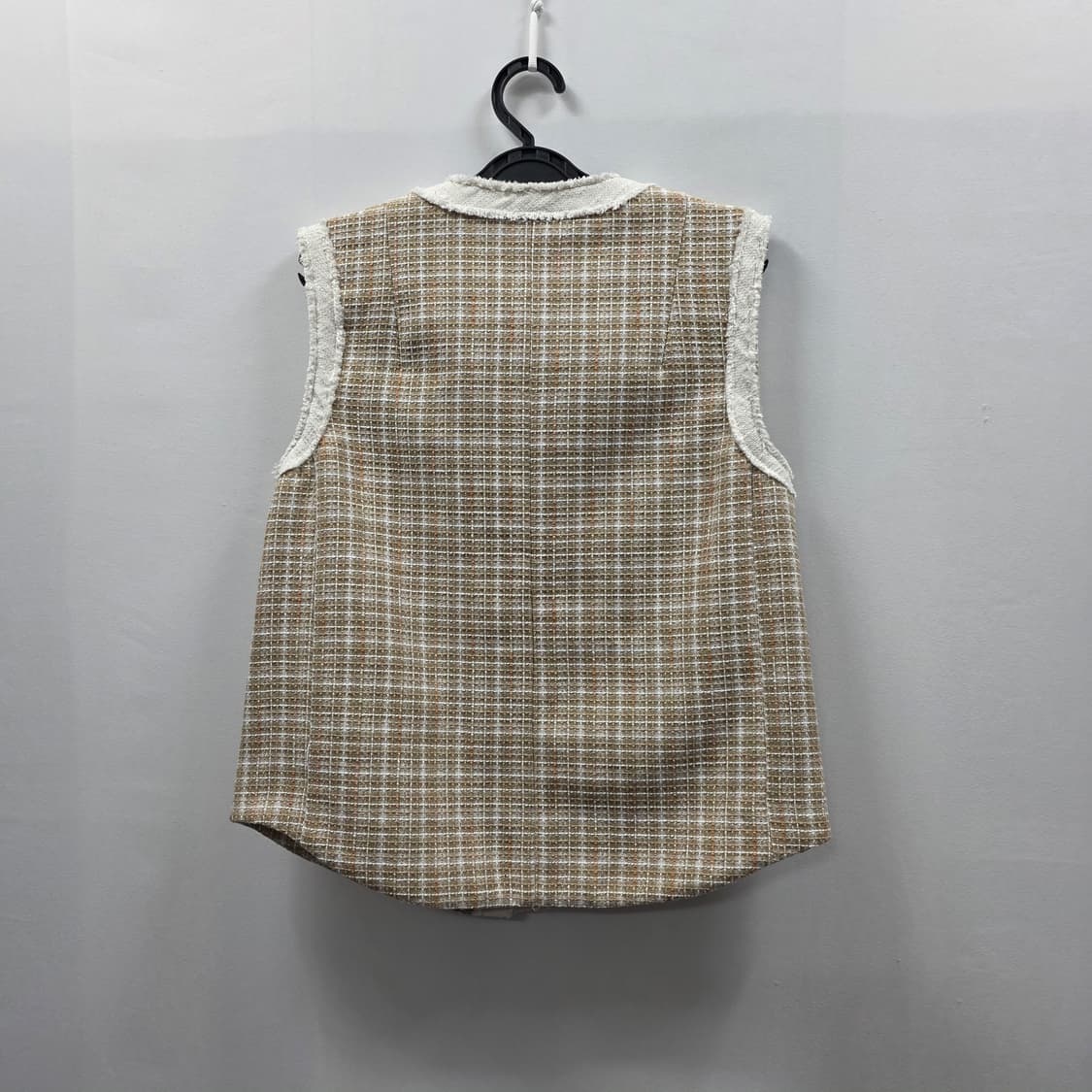 0159 [온앤온]트위드 체크 패턴 조끼 베스트 상품이미지2