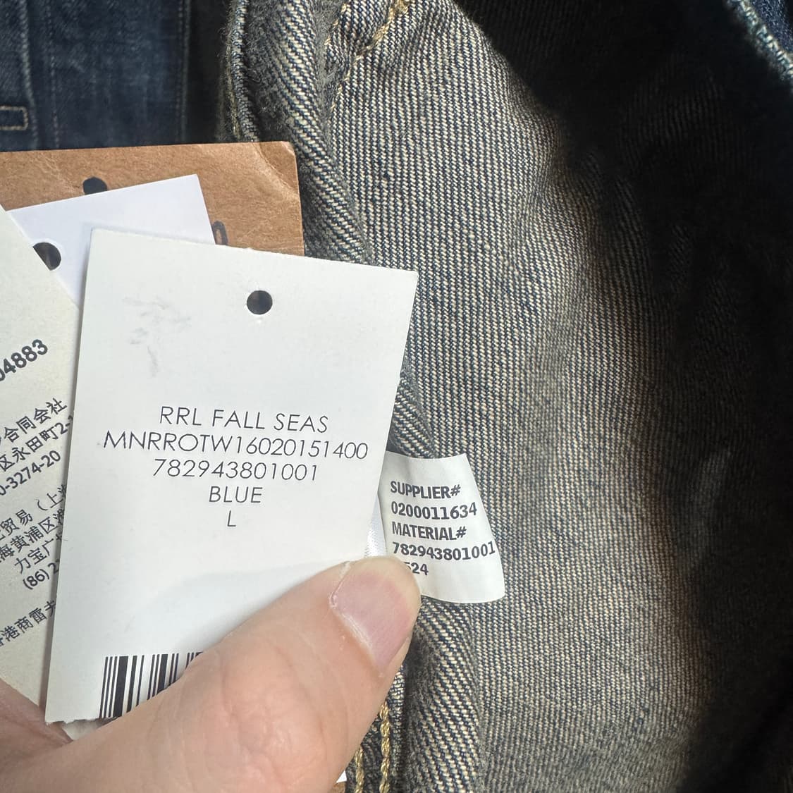 L) RRL 웨스트뷰 데님 자켓 상품이미지7