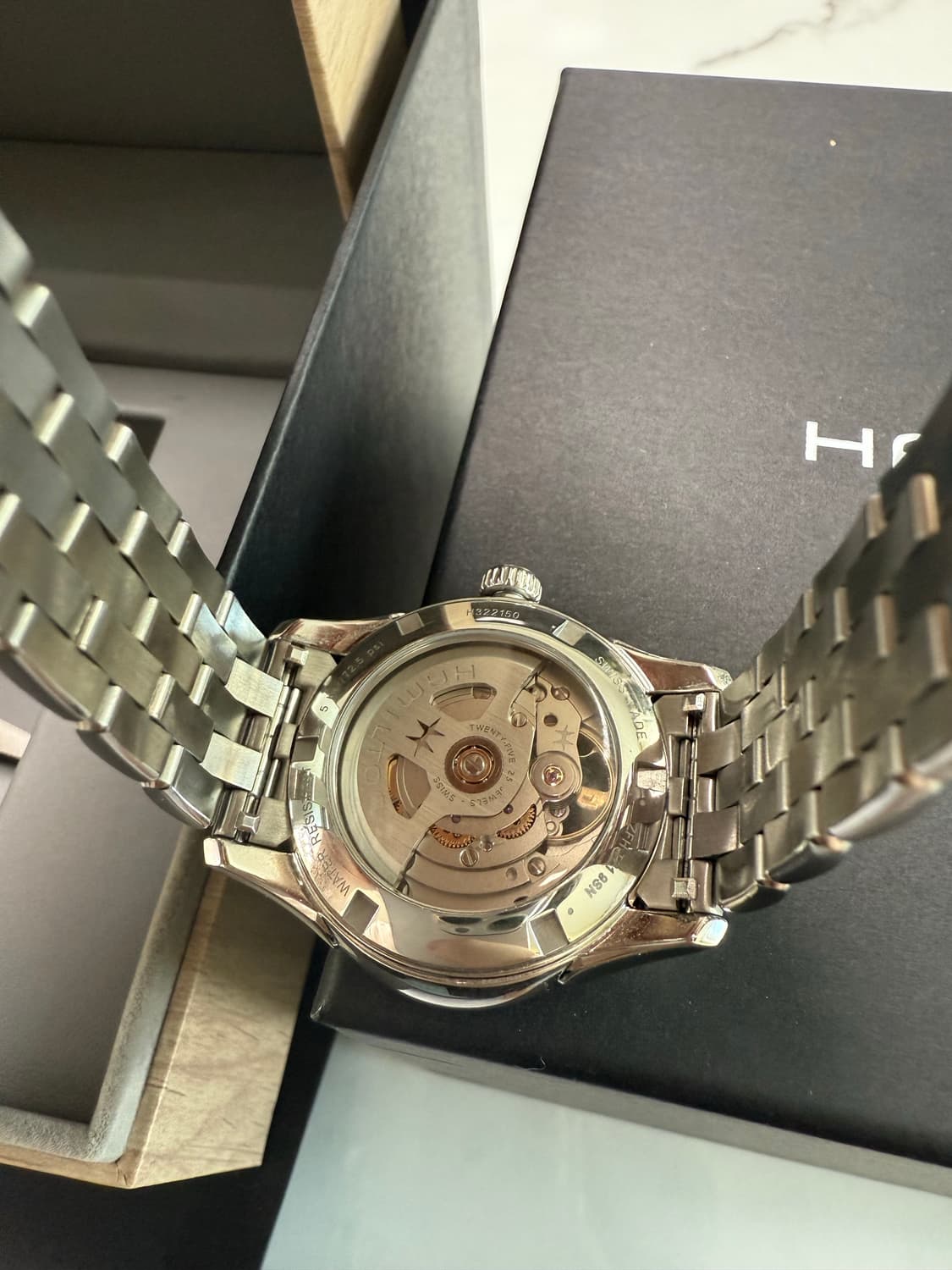 해밀턴 재즈마스터 신상! 36m오픈하트 미드나잇블루 상품이미지5