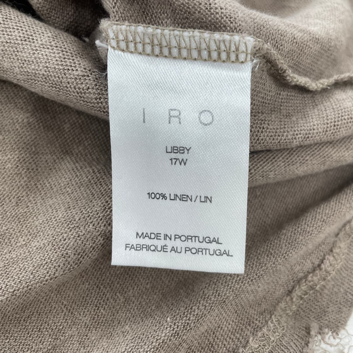 iro 이로 데미지 디테일 브라운 반팔 린넨 티셔츠 상품이미지4