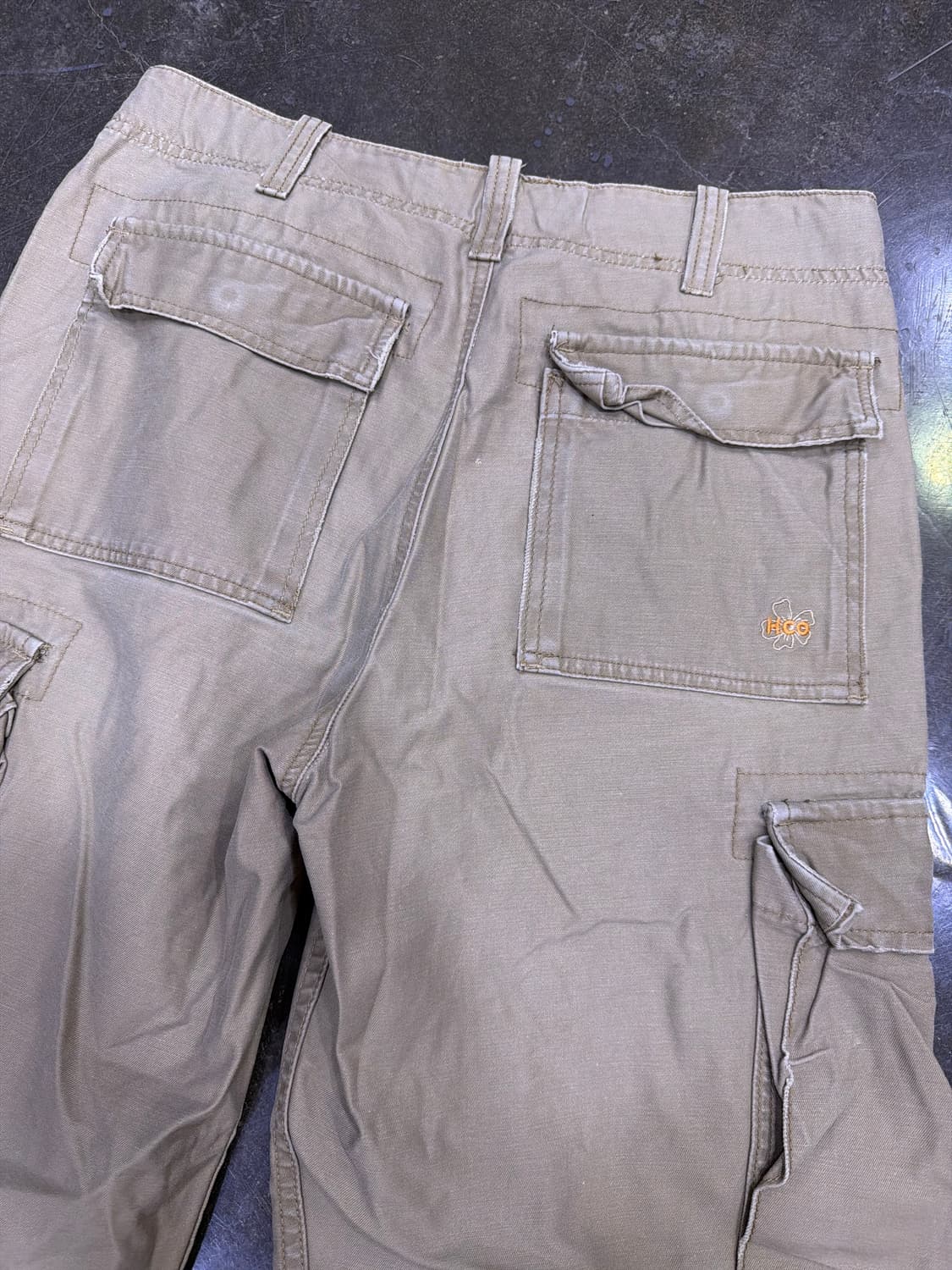 HCO 빈티지 데미지 워싱 카고팬츠 베이지 32 상품이미지7