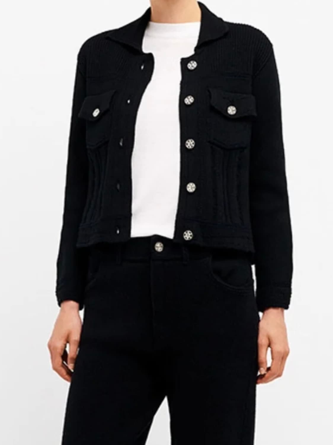 샤넬 배리 BARRIE 블랙 니트 자켓 상품이미지2