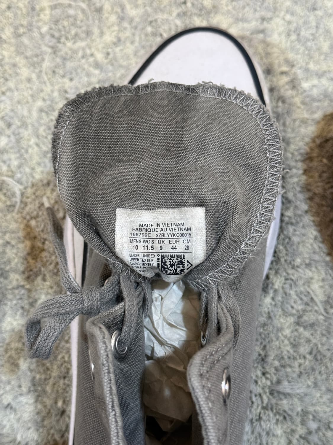 [280] 컨버스 런스타 하이크 하이 빈티지 스모크 그레이 상품이미지5