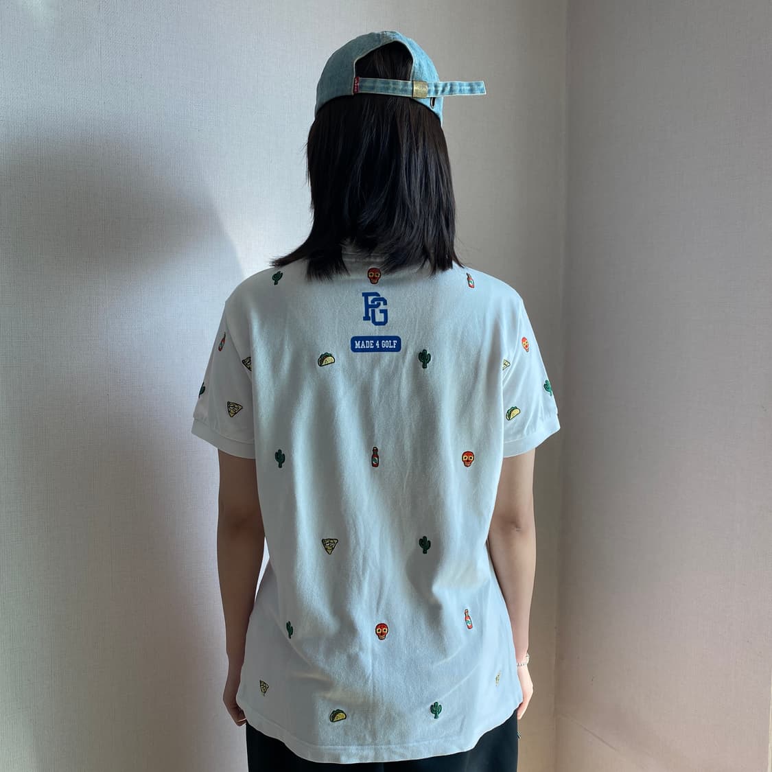 🌮 [Pearly Gates] 위트 자수 화이트 피케 셔츠 상품이미지4