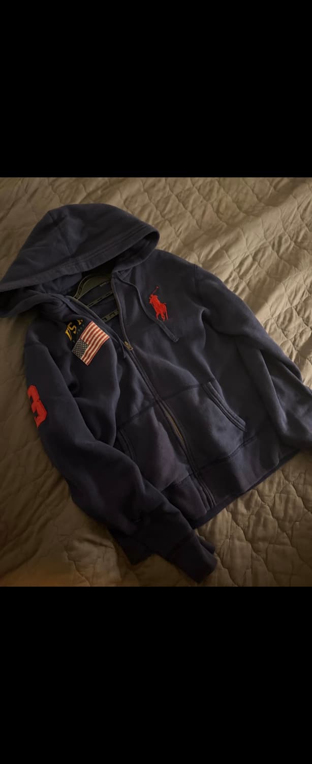 폴로 랄프로렌 빅포니 성조기 후드집업 상품이미지2