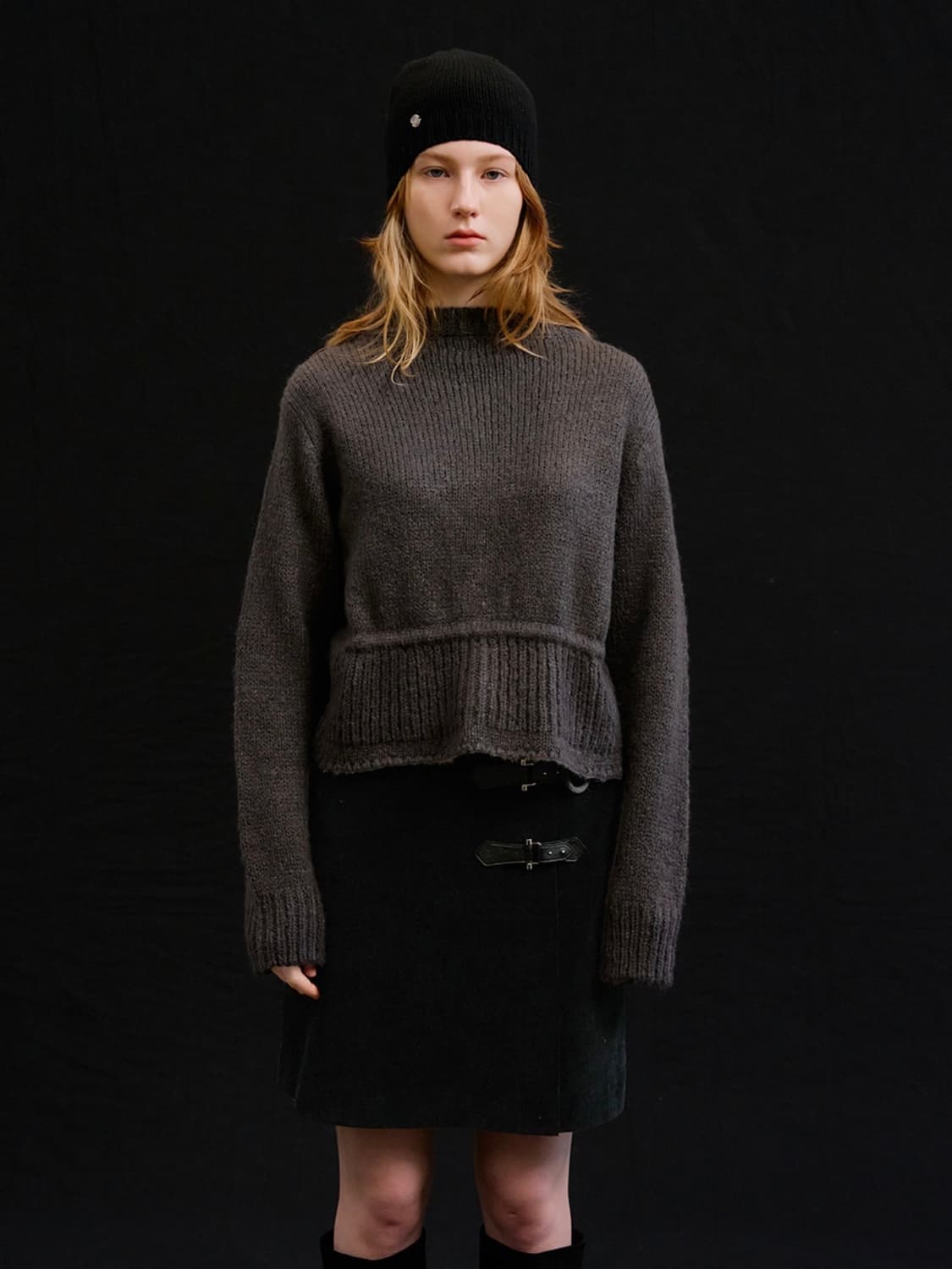 위메농 백스트링 알파카 가디건 아이보리 상품이미지3