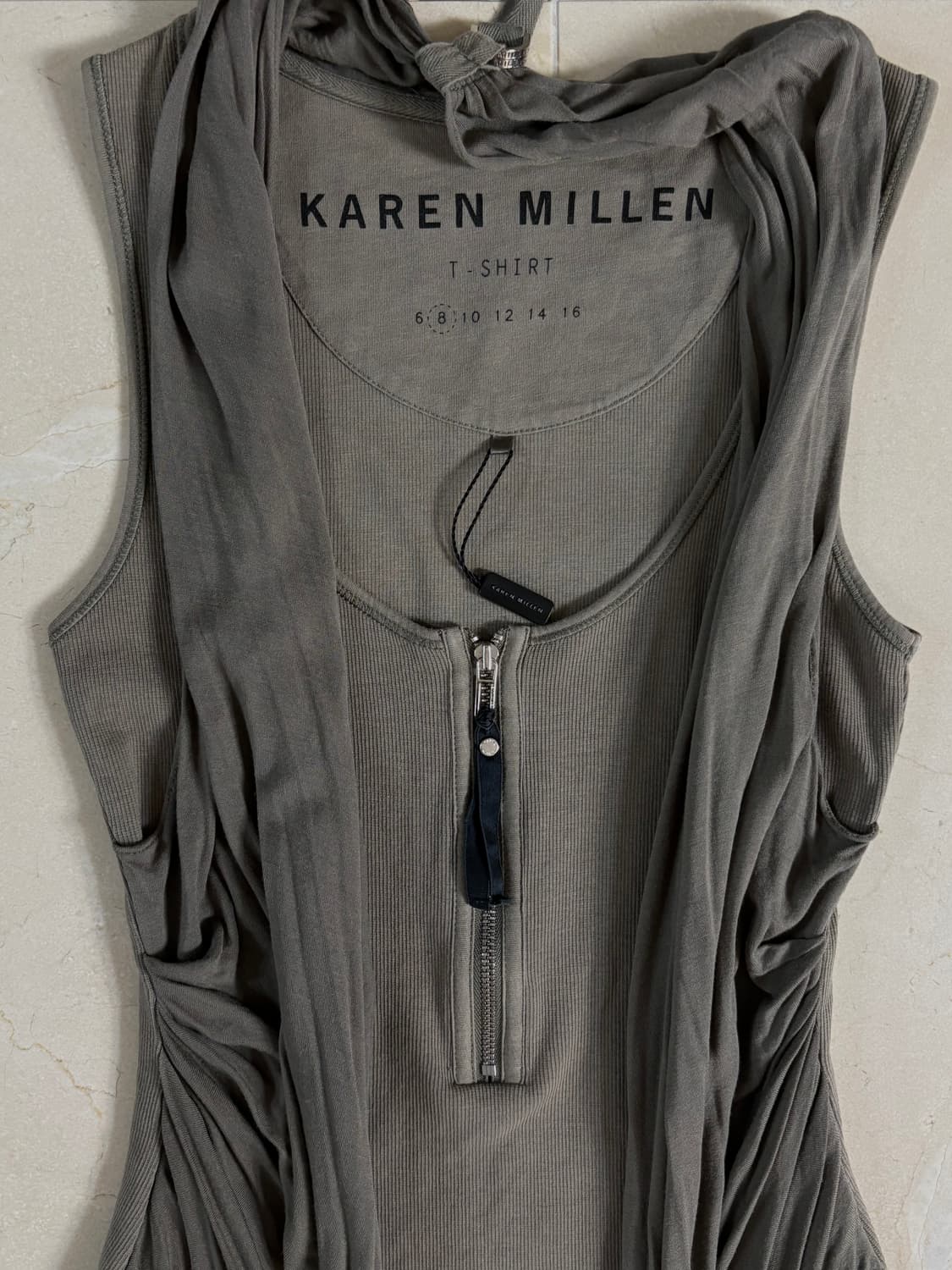 Karen Millen Draped Zip Tank Top 상품이미지6