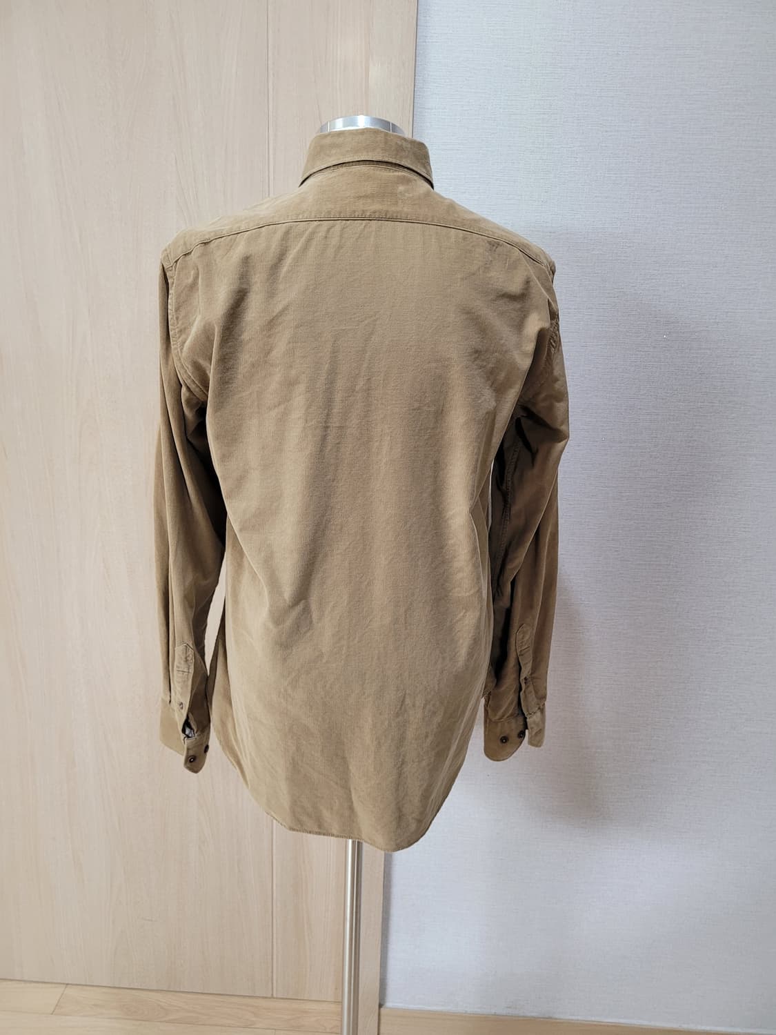 자라맨 ZARAMAN 코듀로이 롤업셔츠 105 베이지 상품이미지7