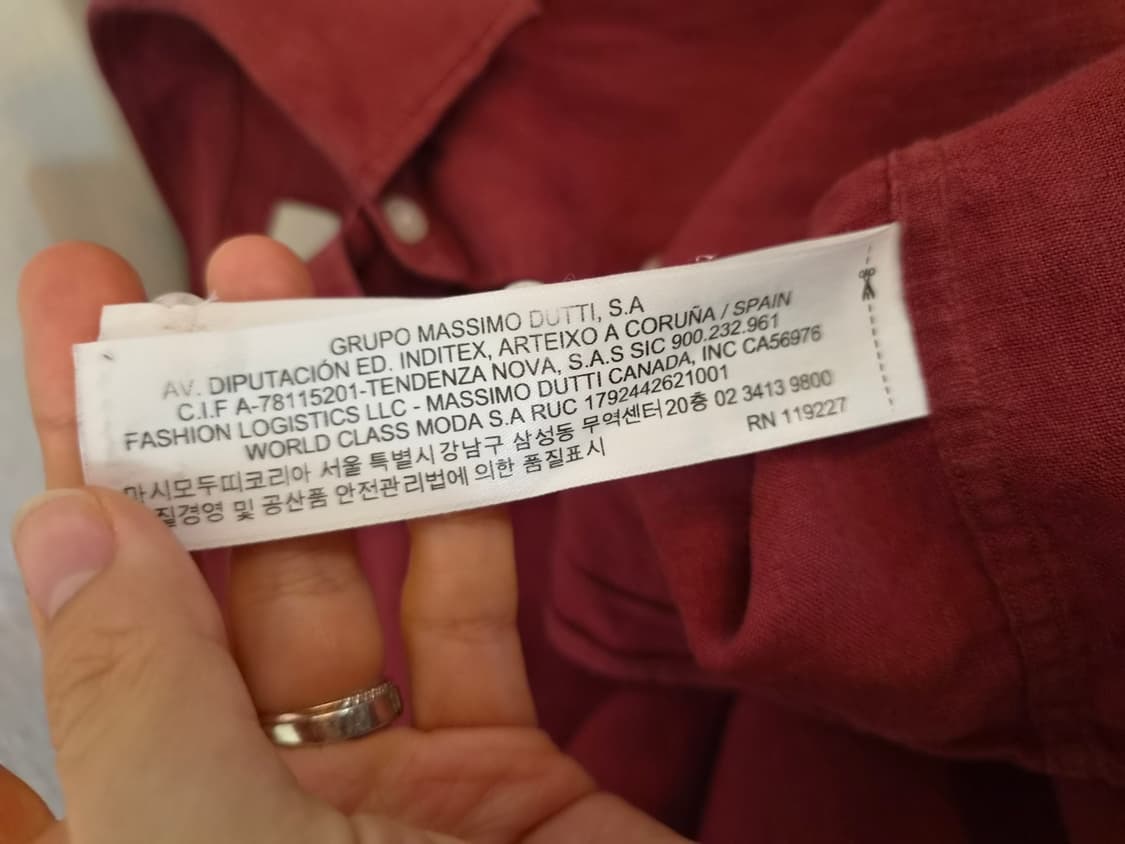 마시모뚜띠 남성 린넨긴팔셔츠 M사이즈 상품이미지8