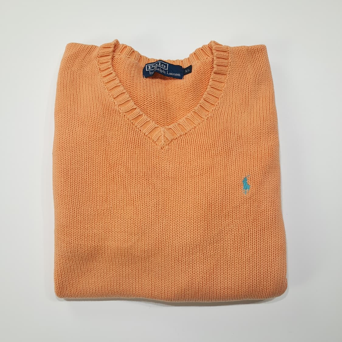 CL056 XL 폴로 랄프로렌 90s 소프트 오렌지 & 틸 포니 100 상품이미지7