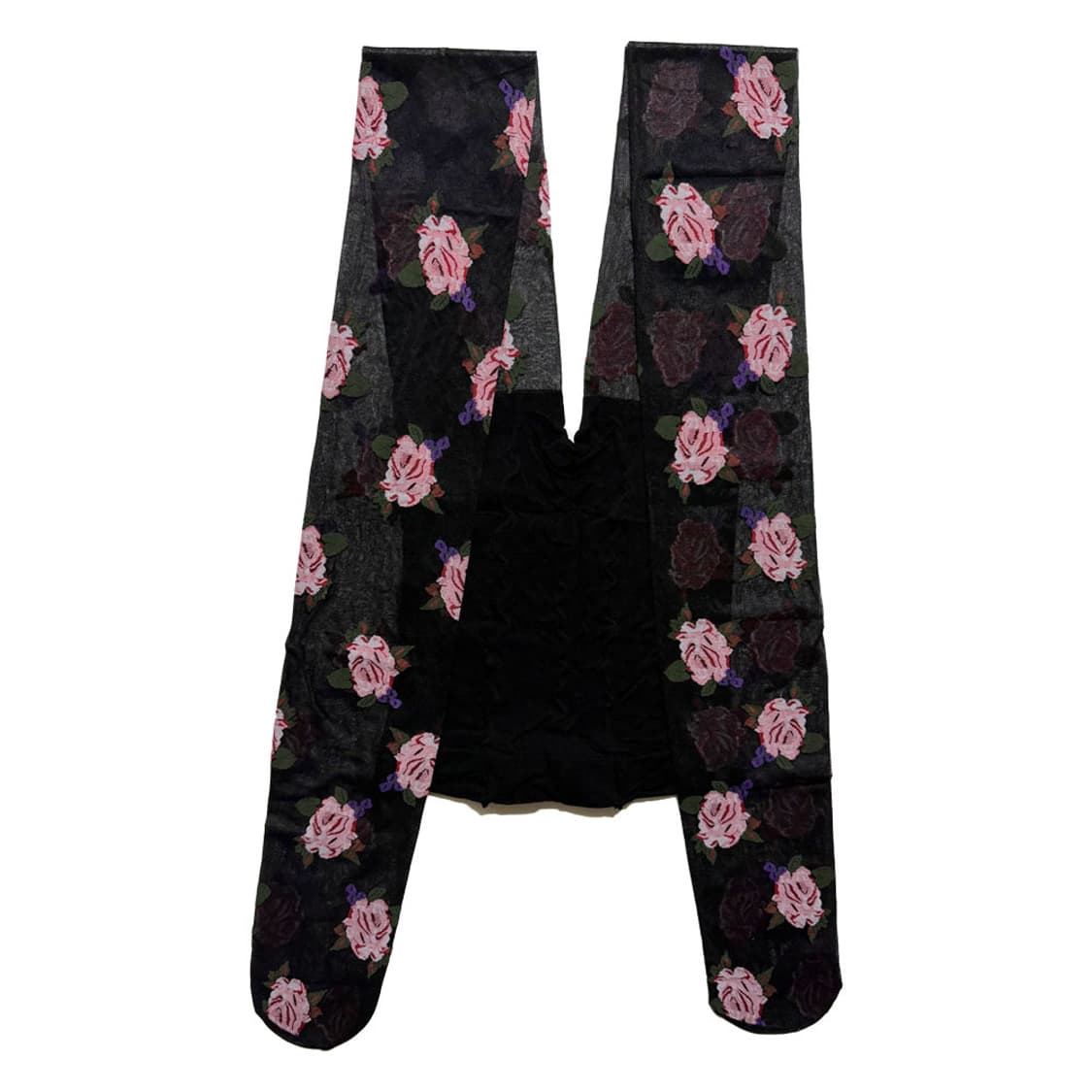 3매 새상품 플라워 30데니아 팬티스타킹 (블랙) 상품이미지1