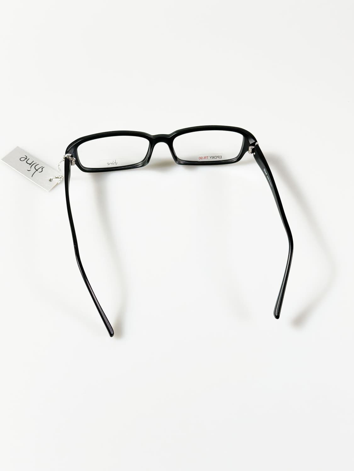 SHINE 맷블랙 뿔테 스퀘어 프레임 빈티지 안경 상품이미지6