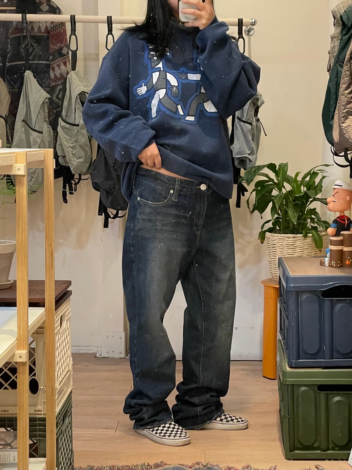 스트릿 프린팅 기모맨투맨 상품이미지3