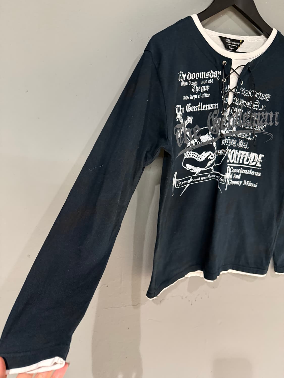 eyelet detail punk printing long sleeve 상품이미지8