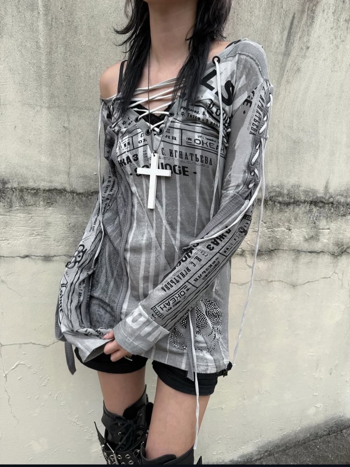 salvage long-sleeved one-piece 상품이미지1