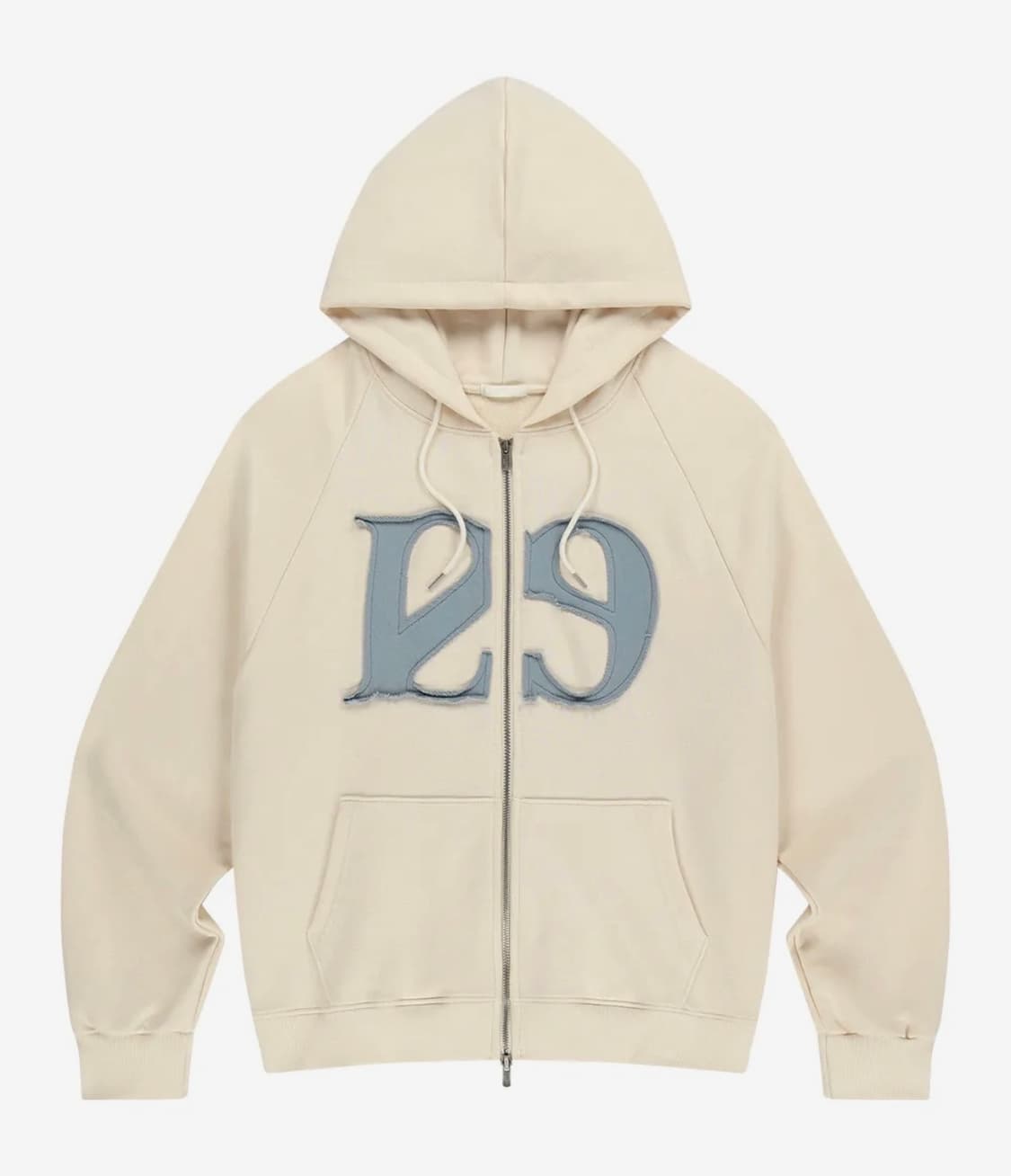 일리고 로고 패치 후드집업 크림 위시 손민수 상품이미지1