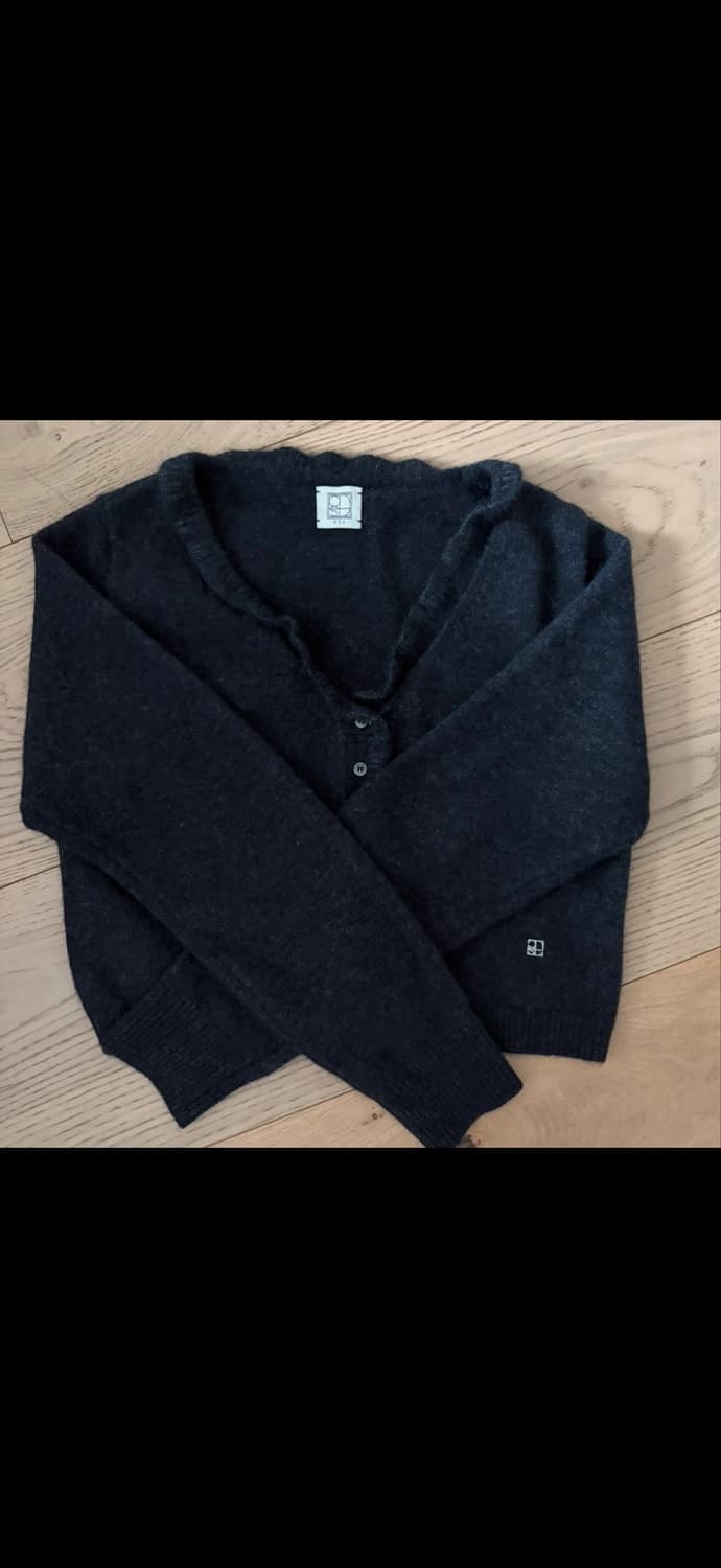 오디에스ODS 라쿤 프릴 가디건(차콜) 상품이미지2