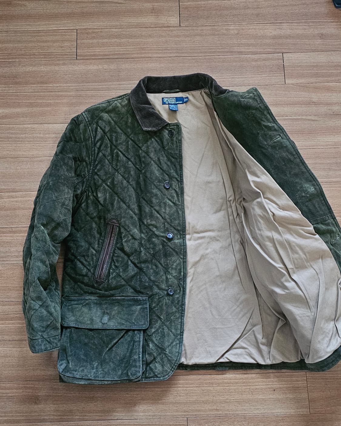 폴로 랄프로렌 오일 왁스 퀼팅 가죽 모호크 XL 사이즈  상품이미지3